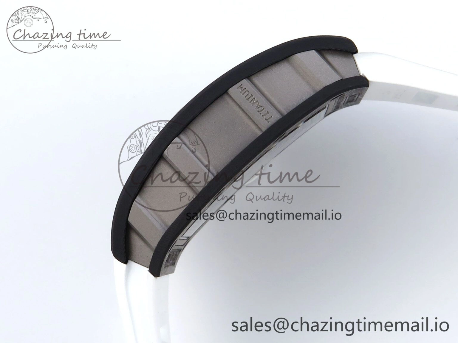 RM055 NTPT APSF 1:1 Best Edition White Bezel White Crown on Rubber Strap RMUL2 Super Clone