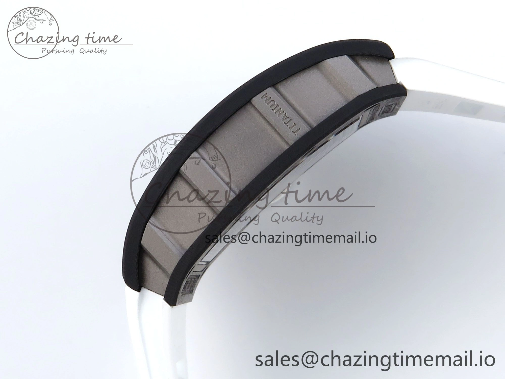 RM055 NTPT APSF 1:1 Best Edition White Bezel White Crown on Rubber Strap RMUL2 Super Clone