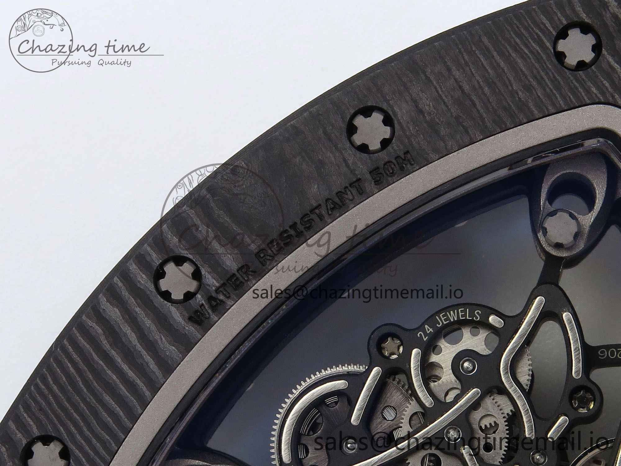 RM055 NTPT APSF 1:1 Best Edition White Bezel White Crown on Rubber Strap RMUL2 Super Clone