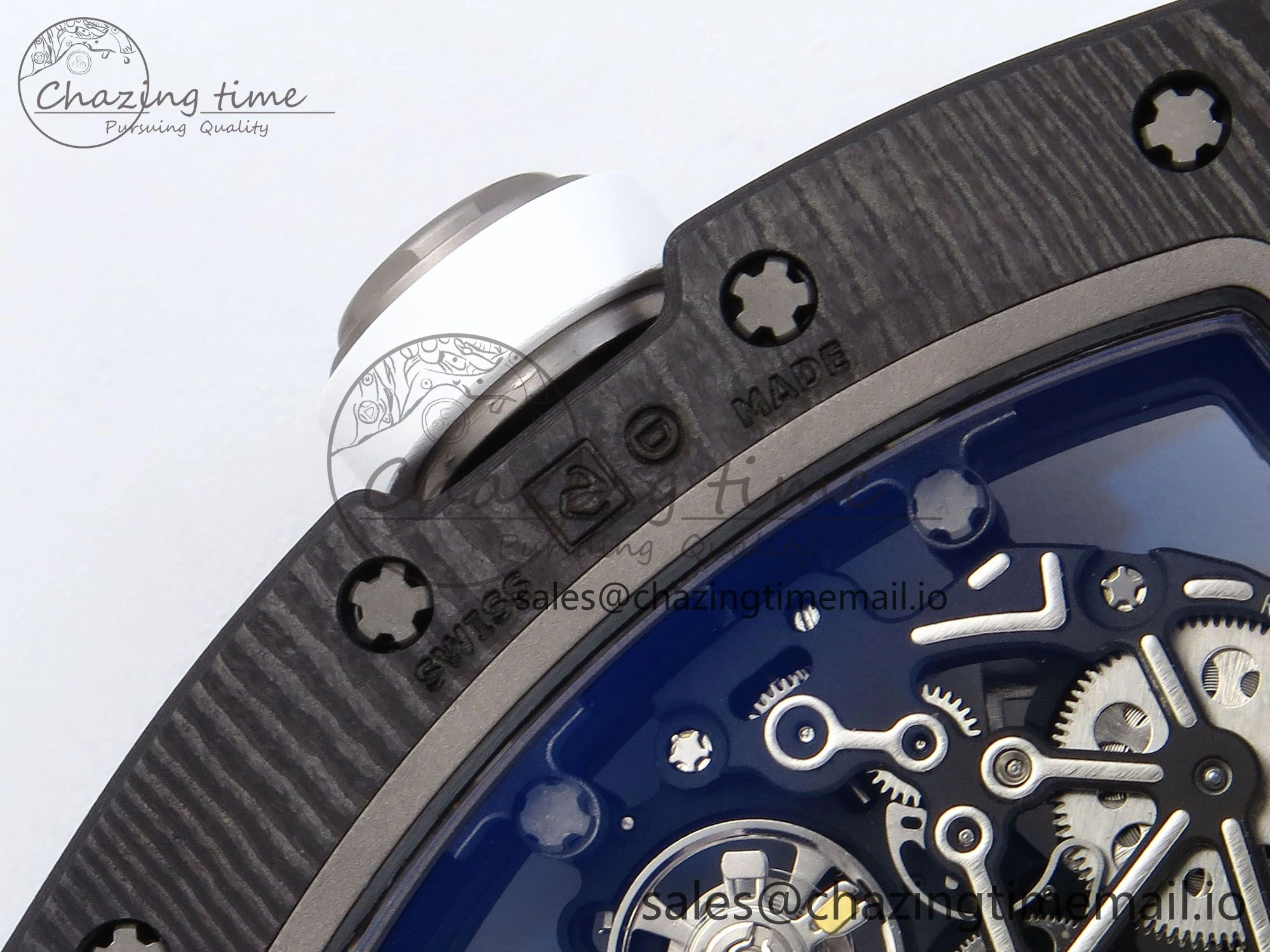 RM055 NTPT APSF 1:1 Best Edition White Bezel White Crown on Rubber Strap RMUL2 Super Clone