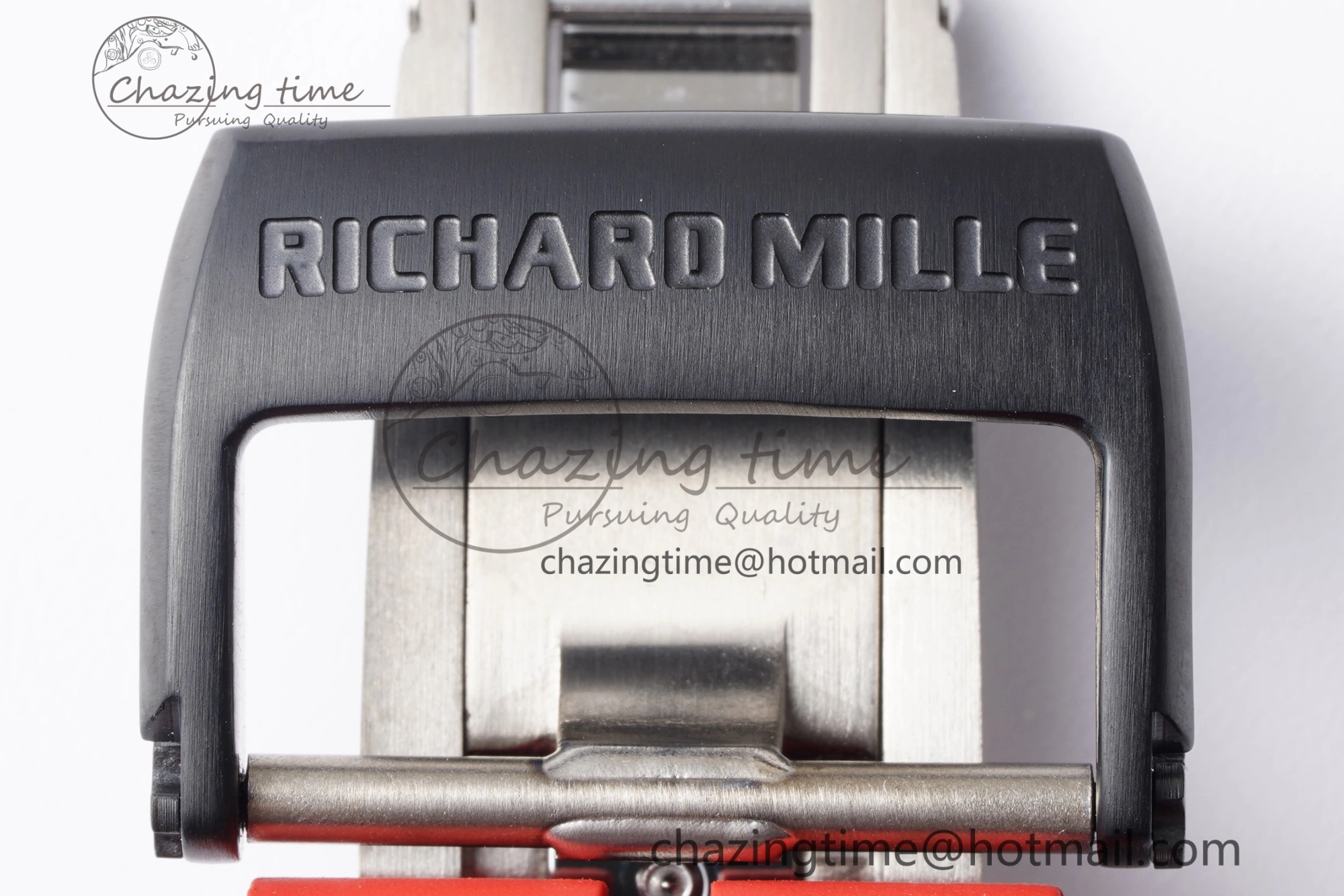 RM055 NTPT BBR Best Edition Skeleton Black Dial on Red Rubber Strap Clone RMUL2 V2