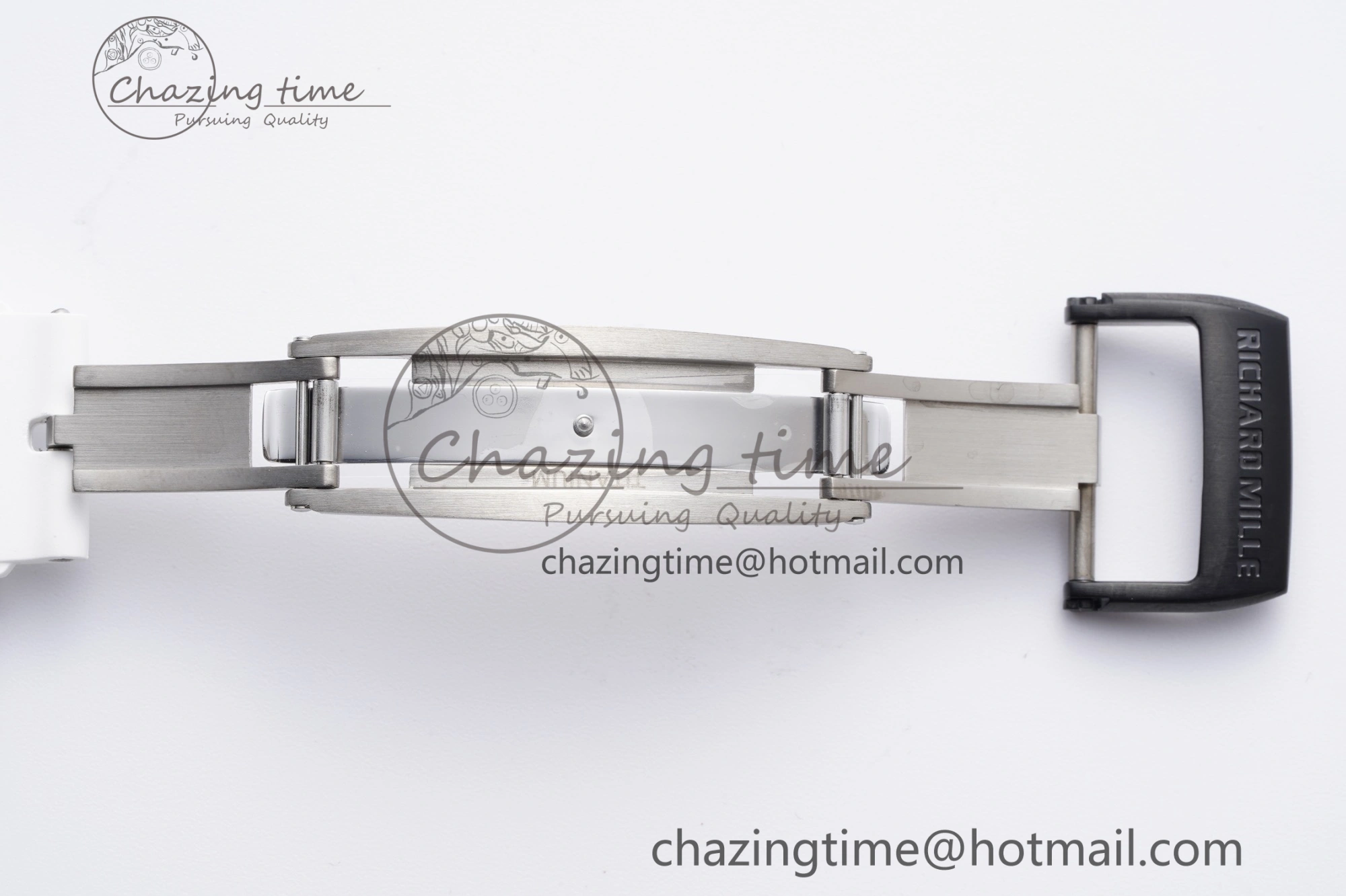 RM055 NTPT BBR Best Edition Skeleton White Dial on White Rubber Strap Clone RMUL2 V2
