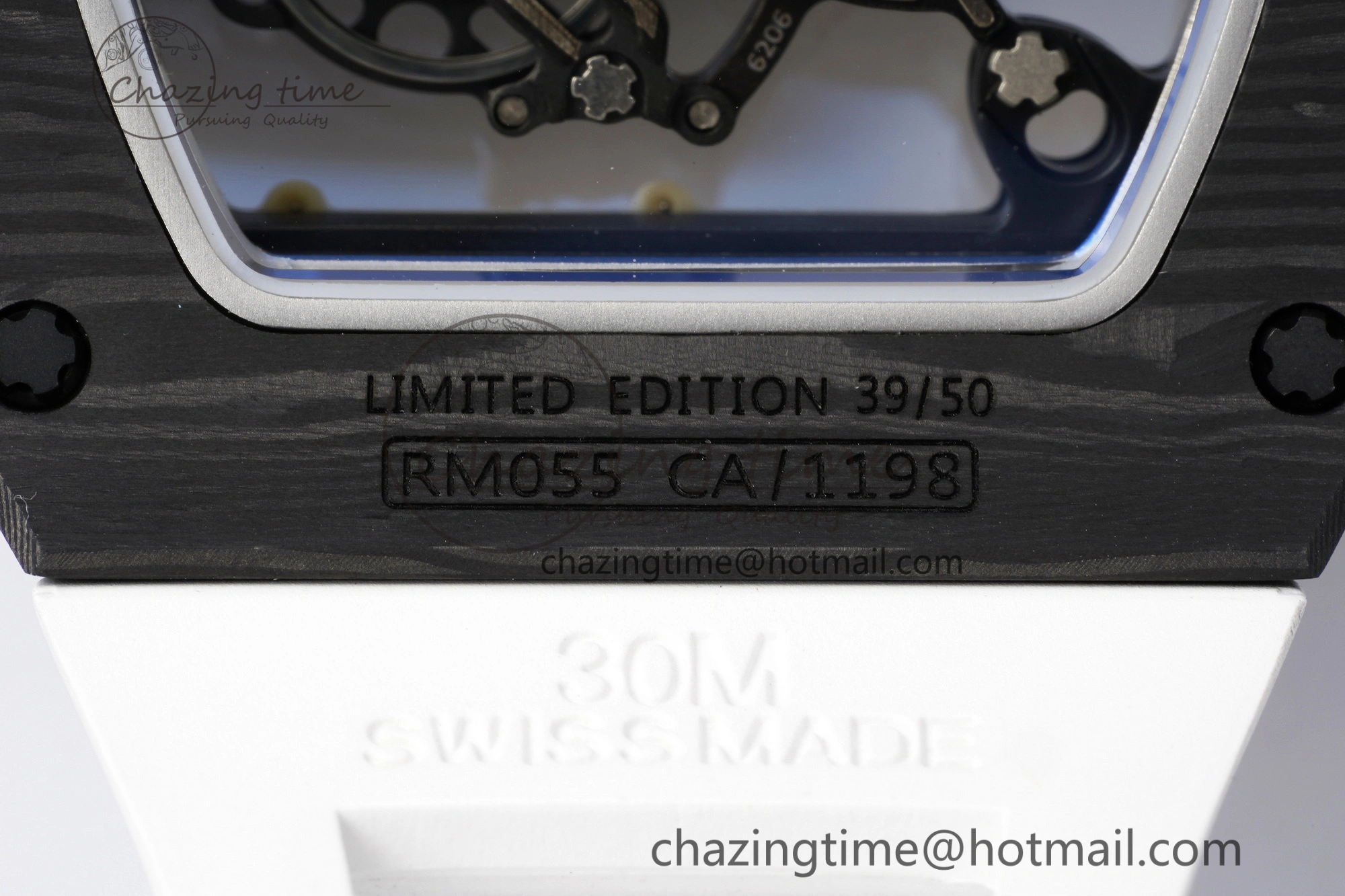 RM055 NTPT BBR Best Edition Skeleton White Dial on White Rubber Strap Clone RMUL2
