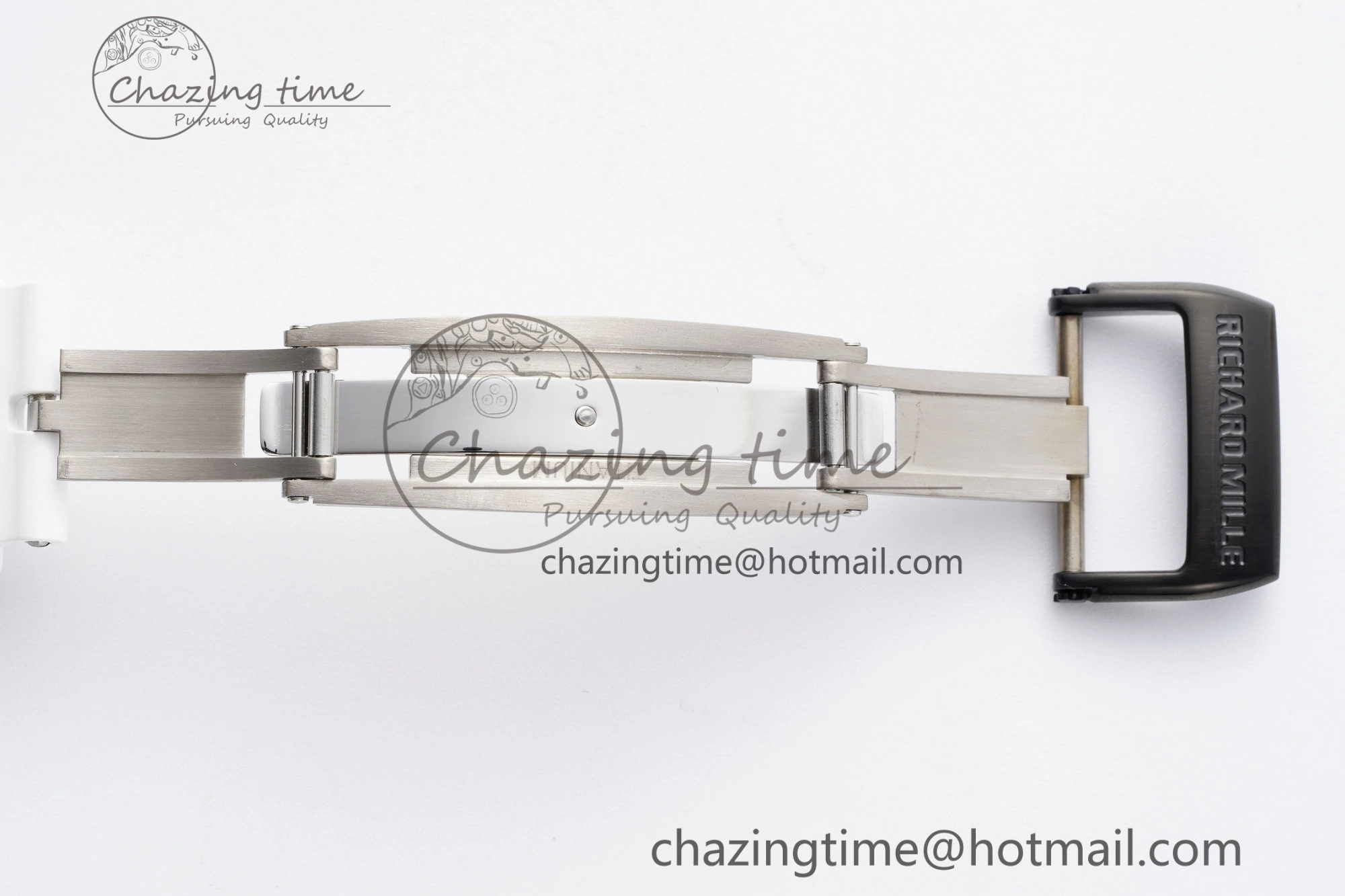RM055 NTPT BBR Best Edition Skeleton White Dial on White Rubber Strap Clone RMUL2