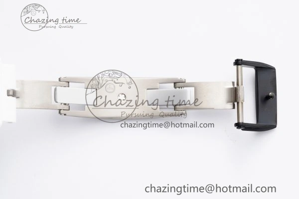 RM055 NTPT BBR Best Edition Skeleton White Dial on White Rubber Strap Clone RMUL2