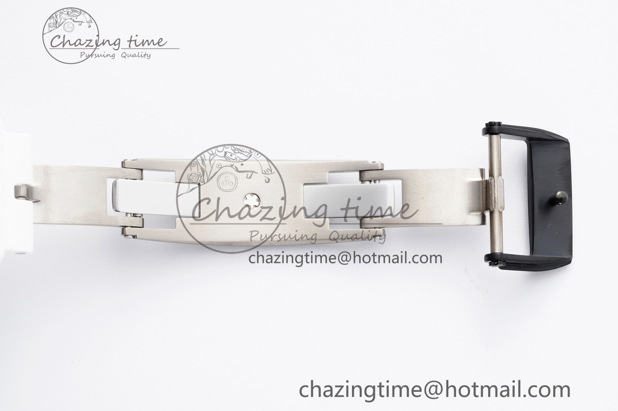 RM055 NTPT BBR Best Edition Skeleton White Dial on White Rubber Strap Clone RMUL2