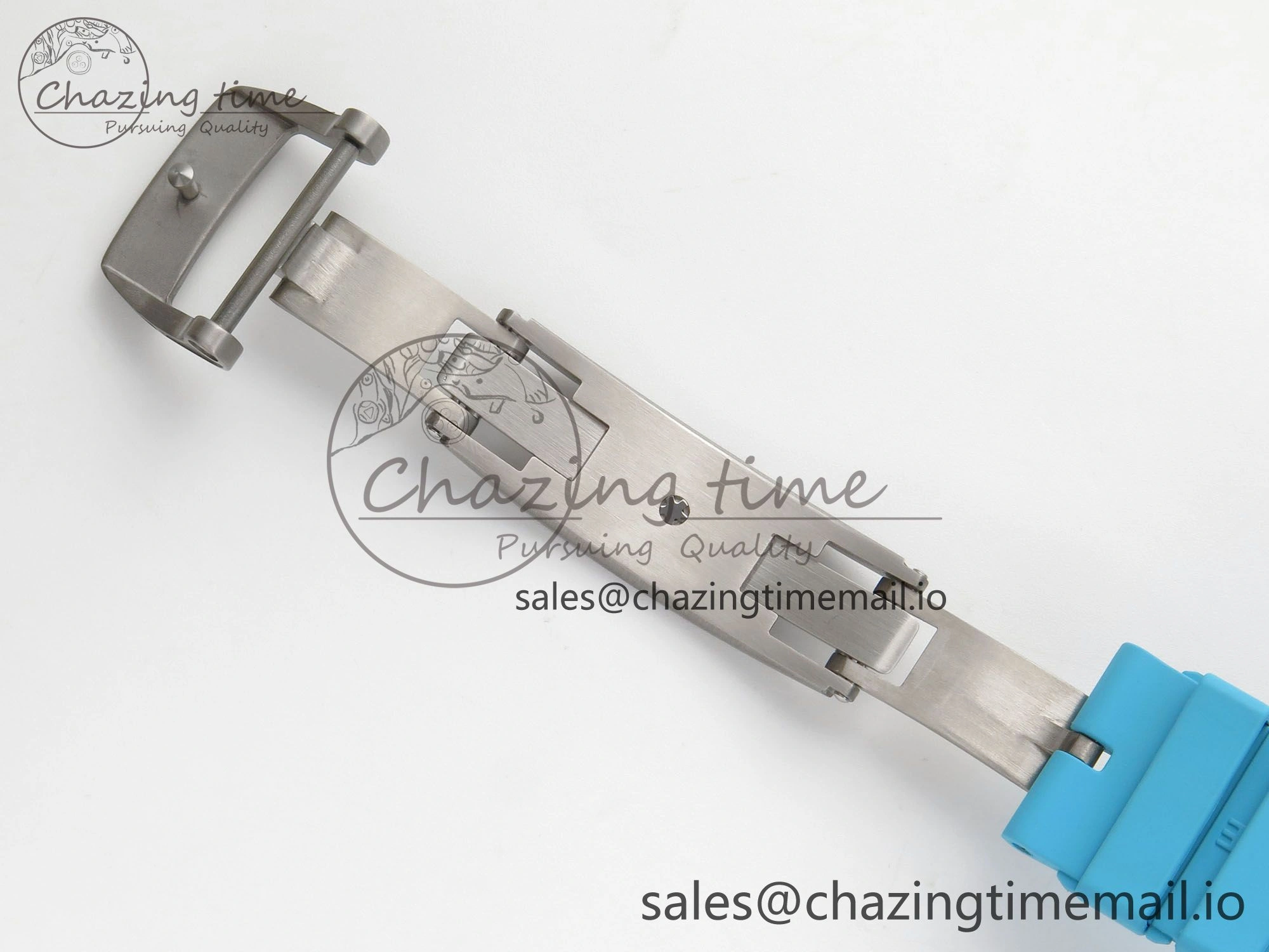 RM055 NTPT KVF 1:1 Best Edition Blue White Inner Bezel Blue Crown on Blue Rubber Strap RMUL2 Super Clone