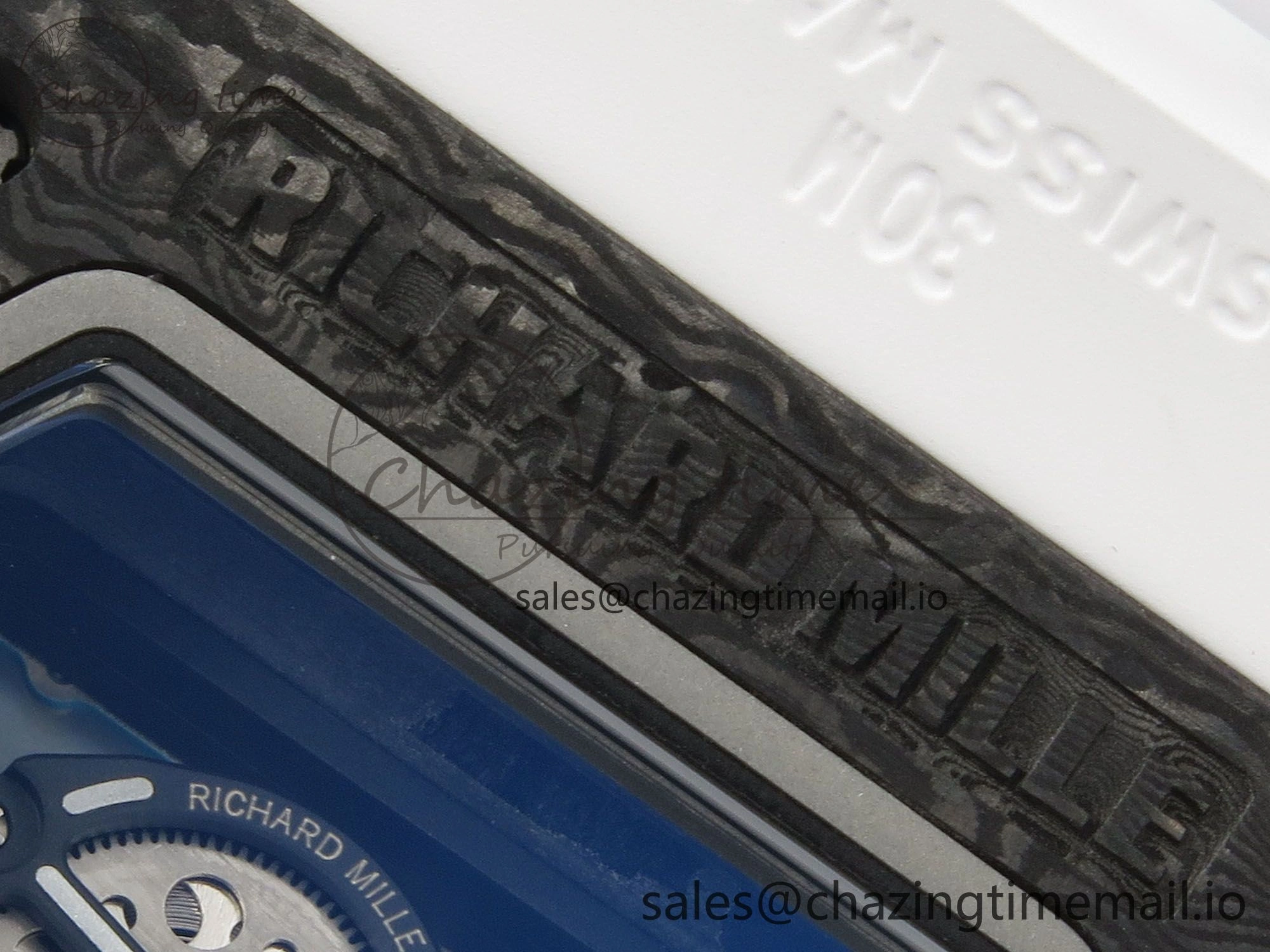 RM055 NTPT KVF 1:1 Best Edition Blue White Inner Bezel Blue Crown on White Rubber Strap RMUL2 Super Clone