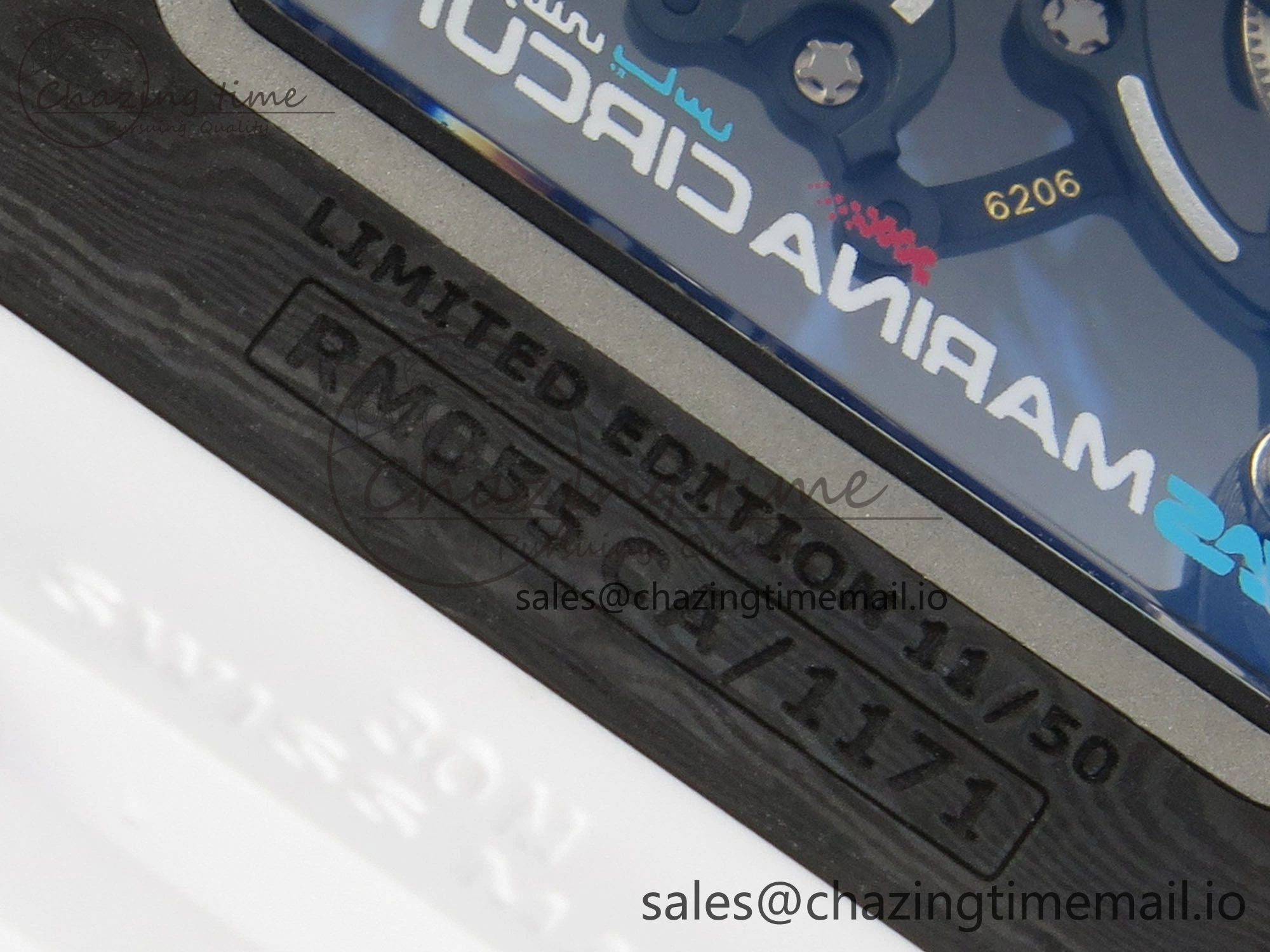 RM055 NTPT KVF 1:1 Best Edition Blue White Inner Bezel Blue Crown on White Rubber Strap RMUL2 Super Clone
