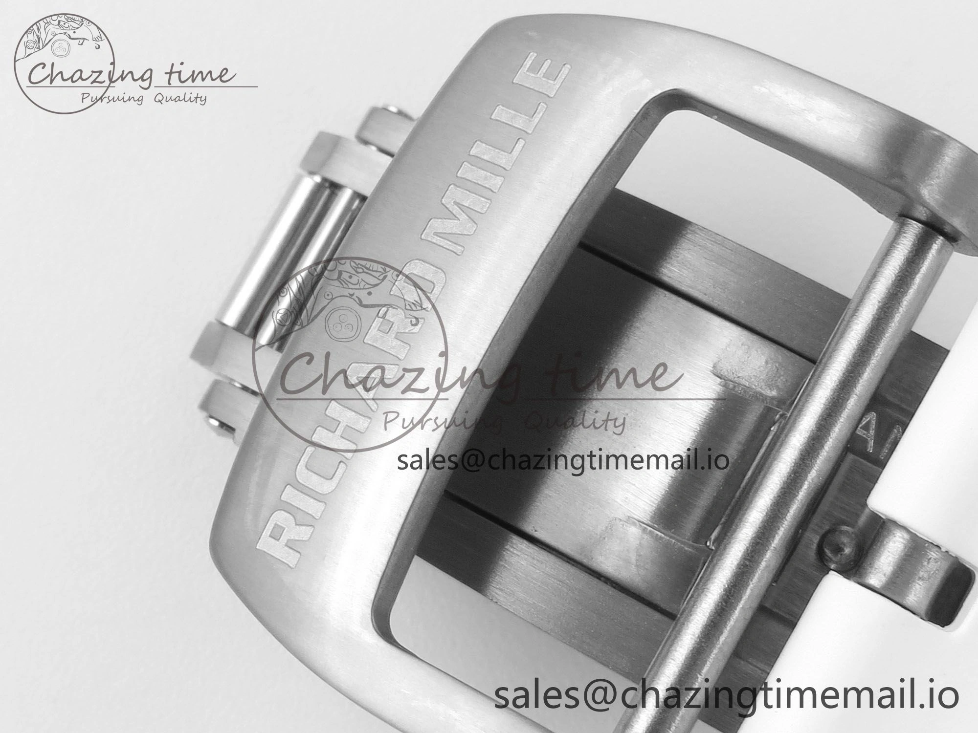 RM055 NTPT KVF 1:1 Best Edition Blue White Inner Bezel Blue Crown on White Rubber Strap RMUL2 Super Clone
