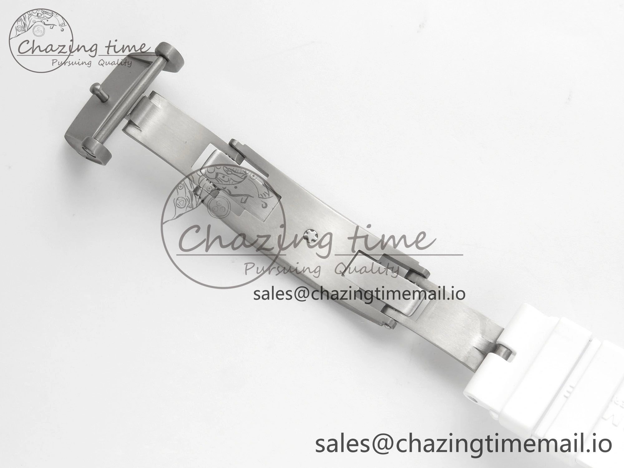 RM055 NTPT KVF 1:1 Best Edition Blue White Inner Bezel Blue Crown on White Rubber Strap RMUL2 Super Clone