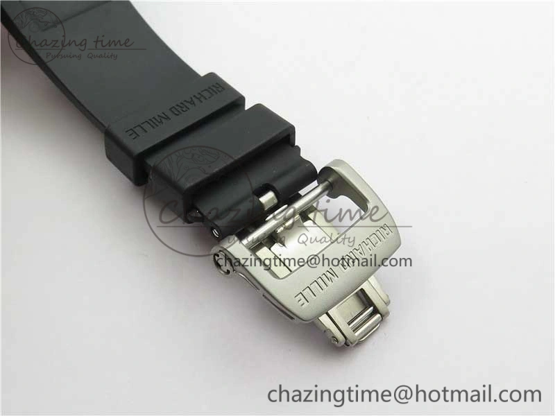 RM055 NTPT KVF Best Edition Skeleton Dial Black Crown on Black Rubber Strap MIYOTA8215 V3