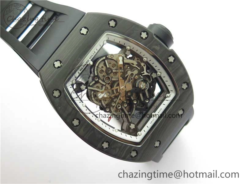 RM055 NTPT KVF Best Edition Skeleton Dial Black Crown on Black Rubber Strap MIYOTA8215 V3