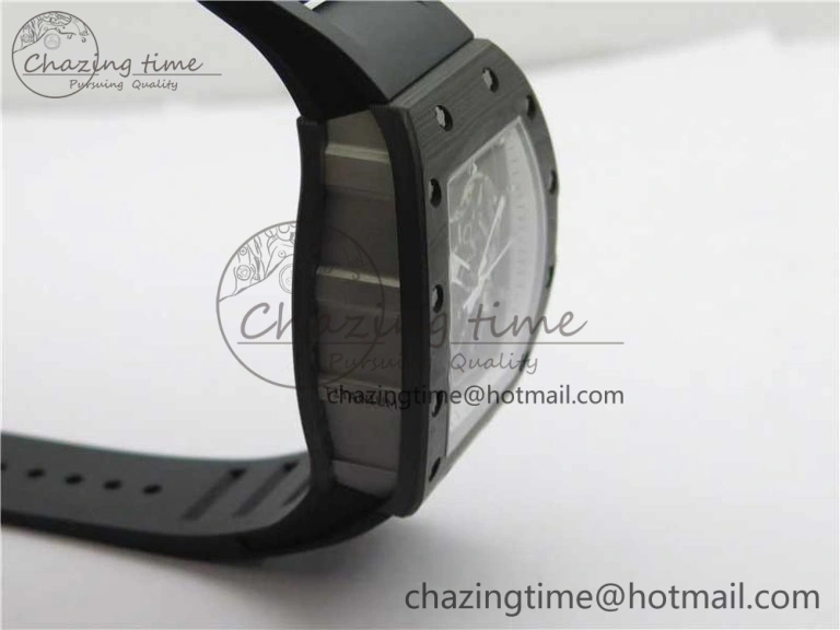 RM055 NTPT KVF Best Edition Skeleton Dial Black Crown on Black Rubber Strap MIYOTA8215 V3