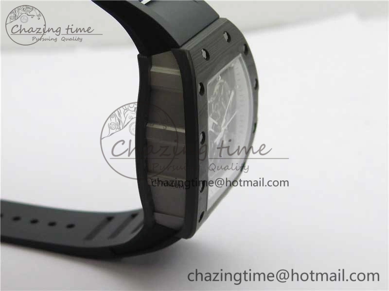 RM055 NTPT KVF Best Edition Skeleton Dial Black Crown on Black Rubber Strap MIYOTA8215 V3