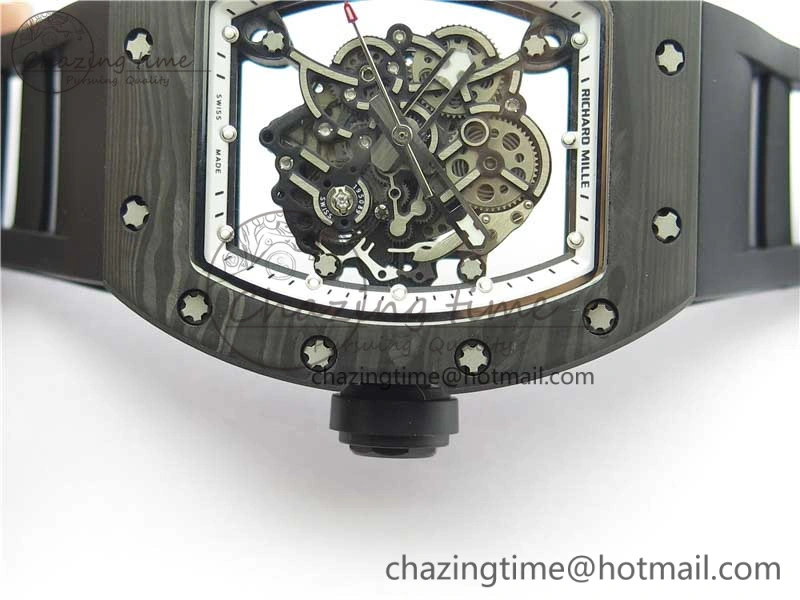 RM055 NTPT KVF Best Edition Skeleton Dial Black Crown on Black Rubber Strap MIYOTA8215 V3