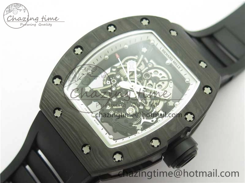 RM055 NTPT KVF Best Edition Skeleton Dial Black Crown on Black Rubber Strap MIYOTA8215 V3