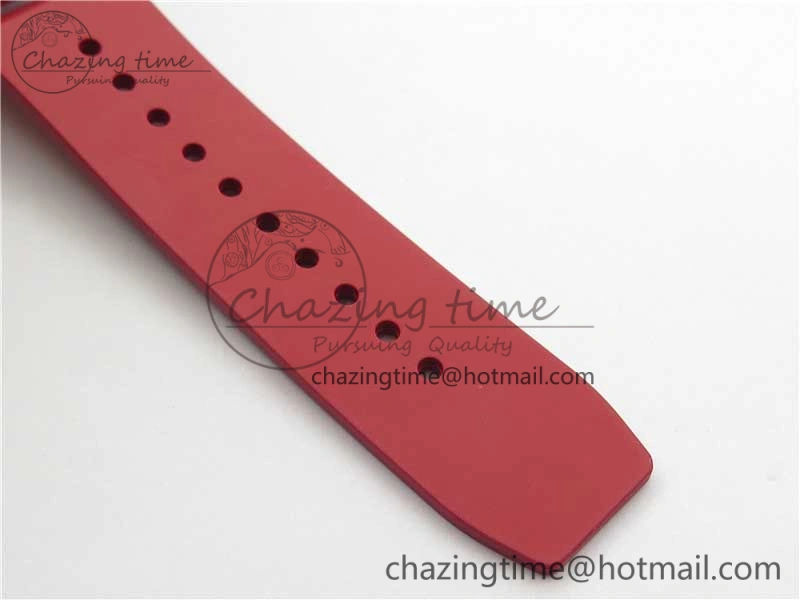 RM055 NTPT KVF Best Edition Skeleton Dial Black on Red Rubber Strap MIYOTA8215 V3