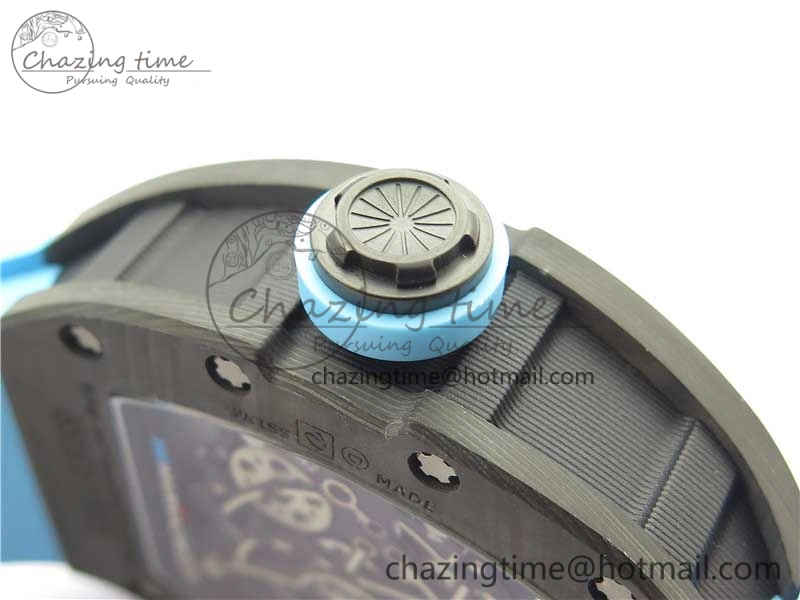 RM055 NTPT KVF Best Edition Skeleton Dial Blue on Blue Rubber Strap MIYOTA8215 V3