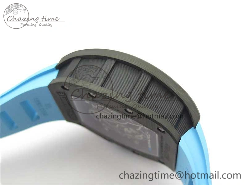 RM055 NTPT KVF Best Edition Skeleton Dial Blue on Blue Rubber Strap MIYOTA8215 V3