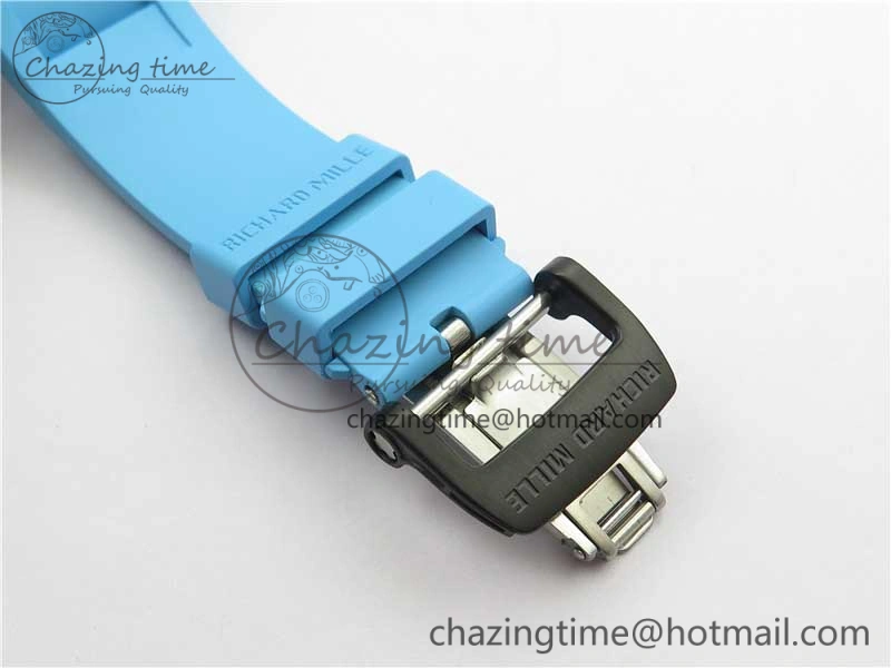 RM055 NTPT KVF Best Edition Skeleton Dial Blue on Blue Rubber Strap MIYOTA8215 V3