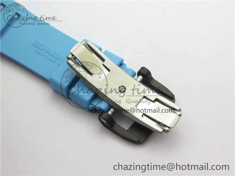 RM055 NTPT KVF Best Edition Skeleton Dial Blue on Blue Rubber Strap MIYOTA8215 V3