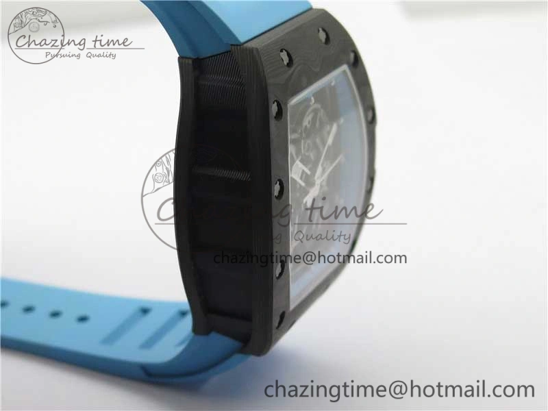 RM055 NTPT KVF Best Edition Skeleton Dial Blue on Blue Rubber Strap MIYOTA8215 V3