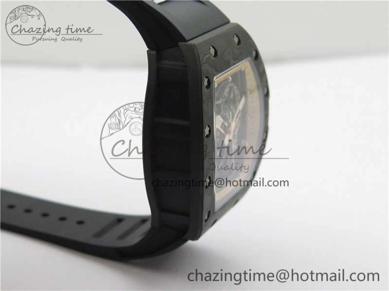 RM055 NTPT KVF Best Edition Skeleton Dial Gold on Black Rubber Strap MIYOTA8215 V3
