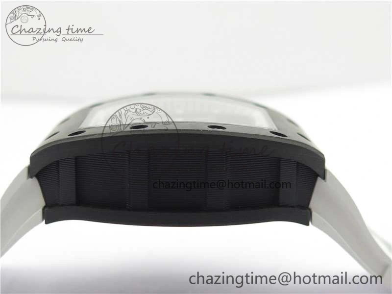 RM055 NTPT KVF Best Edition Skeleton Dial Red Crown on White Rubber Strap MIYOTA8215 V3