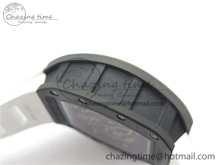 RM055 NTPT KVF Best Edition Skeleton Dial Red Crown on White Rubber Strap MIYOTA8215 V3