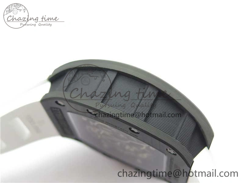 RM055 NTPT KVF Best Edition Skeleton Dial Red Crown on White Rubber Strap MIYOTA8215 V3