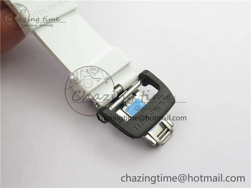 RM055 NTPT KVF Best Edition Skeleton Dial Red Crown on White Rubber Strap MIYOTA8215 V3