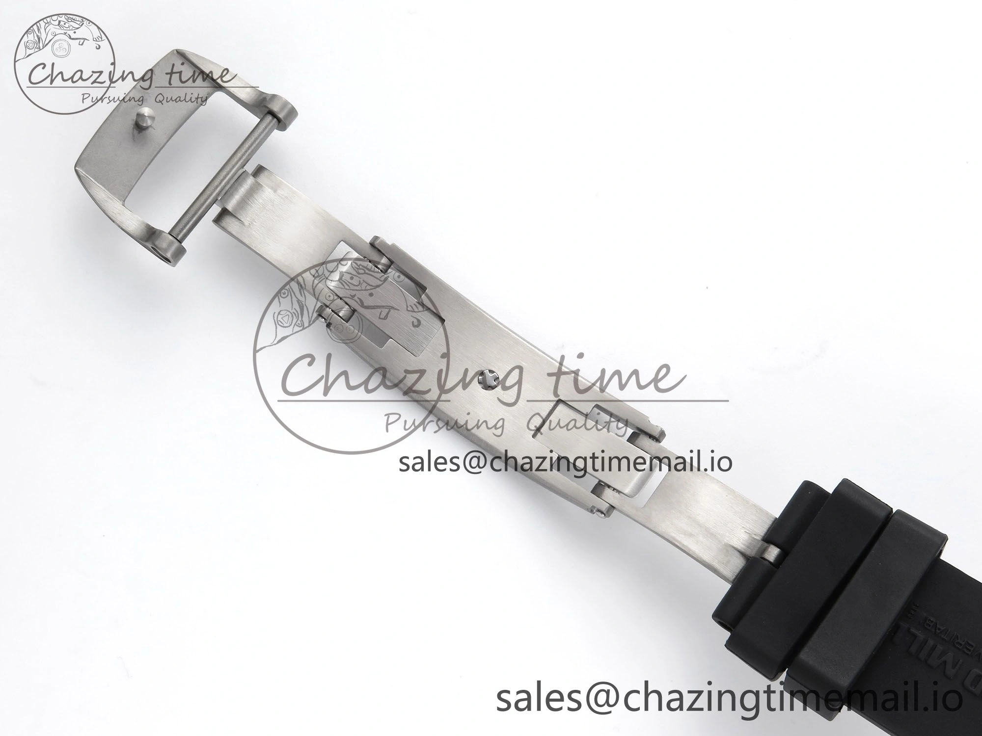 RM055 NTPT UOKF 1:1 Best Edition Blue Inner Bezel Black Crown on Black Rubber Strap RMUL2 Super Clone