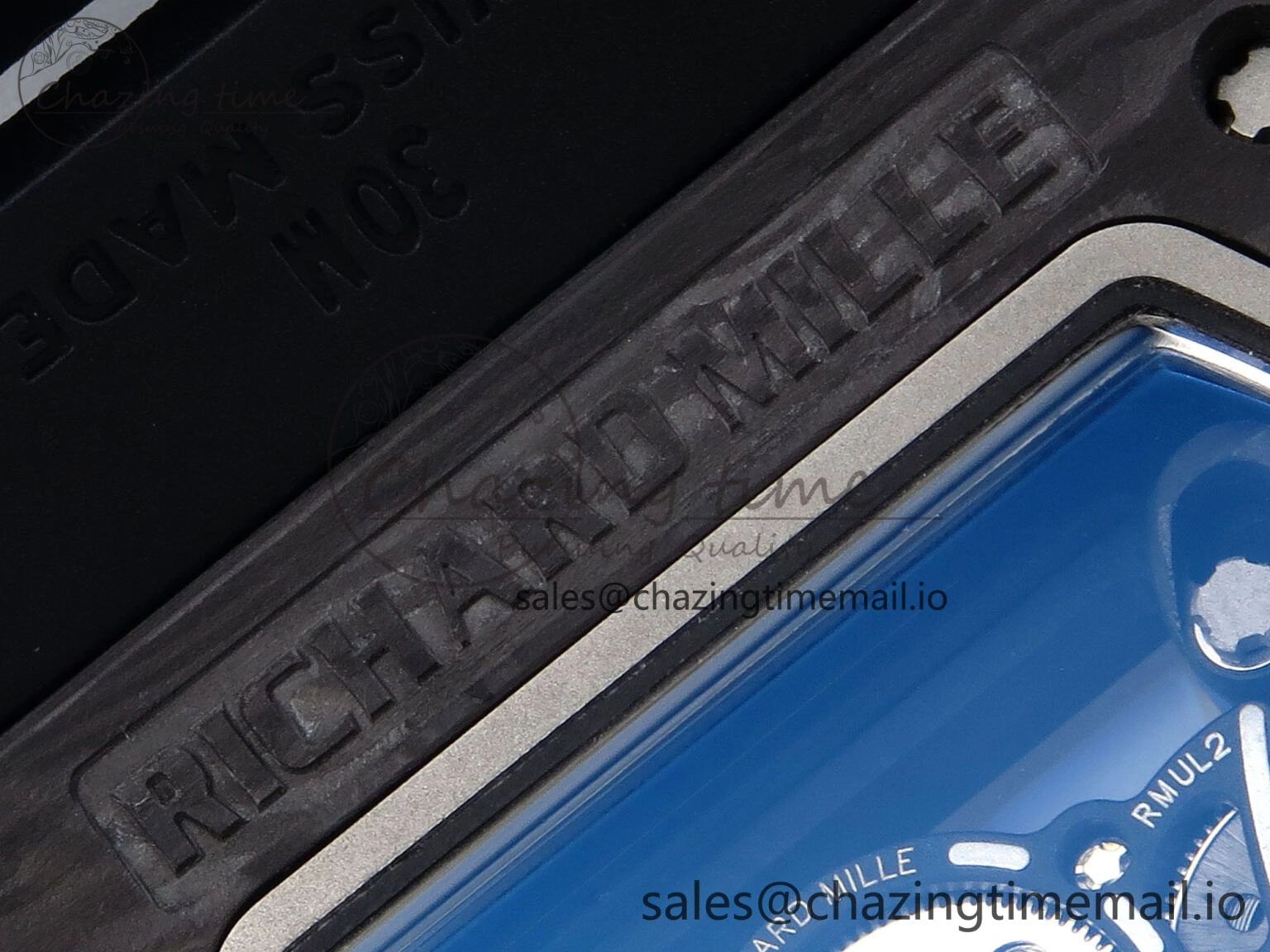 RM055 NTPT UOKF 1:1 Best Edition RG Inner Bezel Black Crown on Black Rubber Strap RMUL2 Super Clone