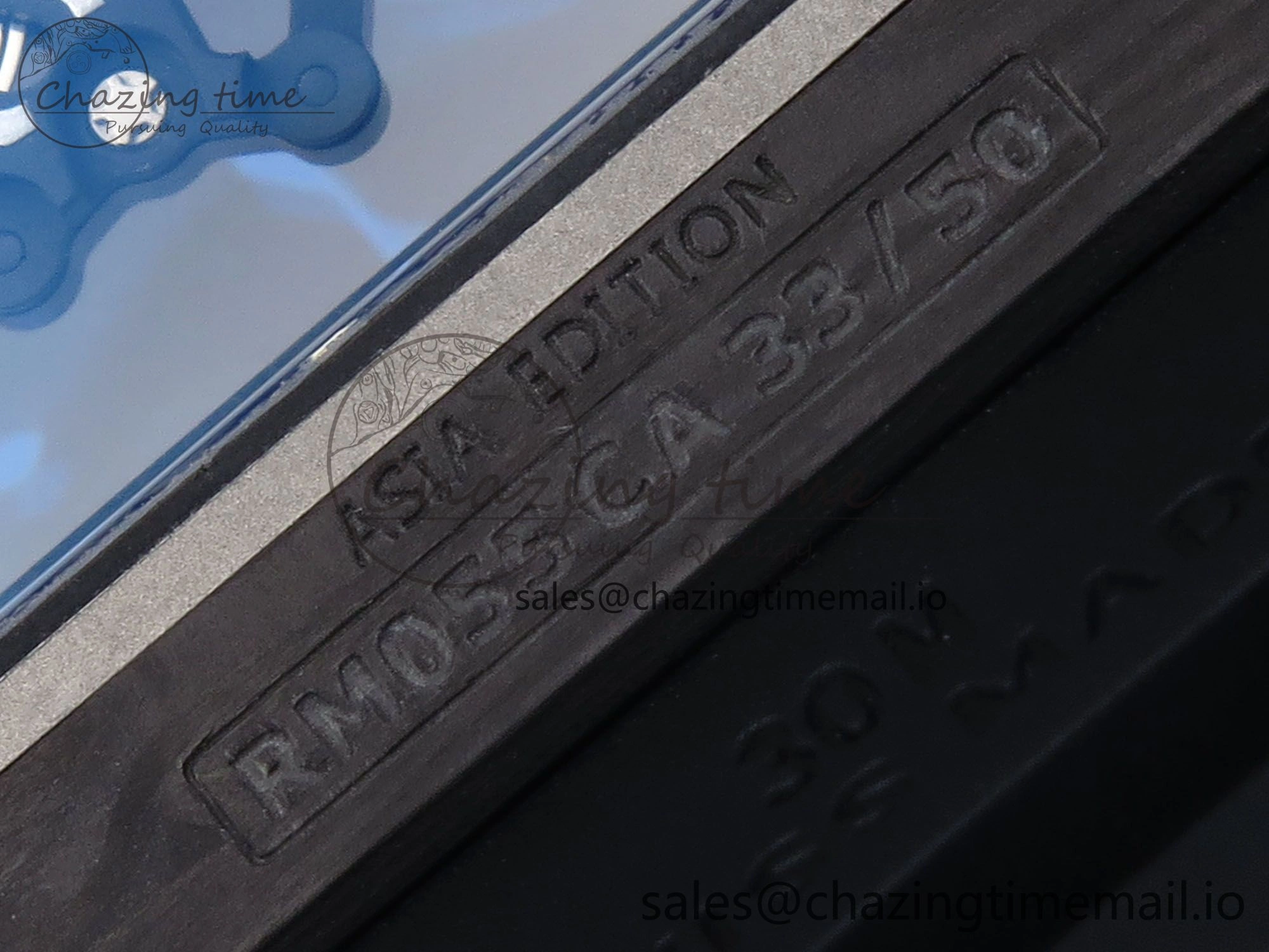RM055 NTPT UOKF 1:1 Best Edition RG Inner Bezel Black Crown on Black Rubber Strap RMUL2 Super Clone