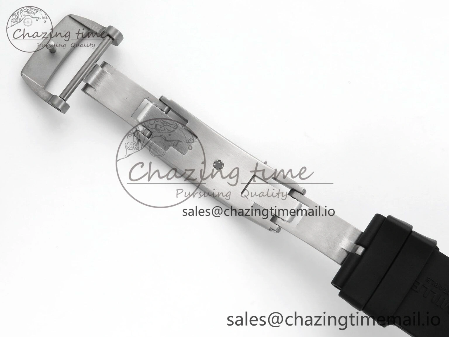 RM055 NTPT UOKF 1:1 Best Edition RG Inner Bezel Black Crown on Black Rubber Strap RMUL2 Super Clone