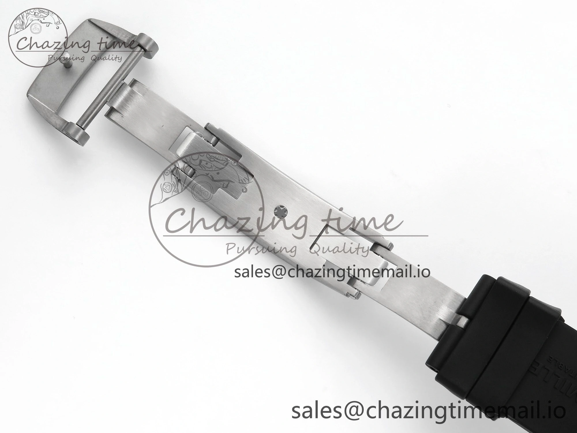 RM055 NTPT UOKF 1:1 Best Edition RG Inner Bezel Black Crown on Black Rubber Strap RMUL2 Super Clone