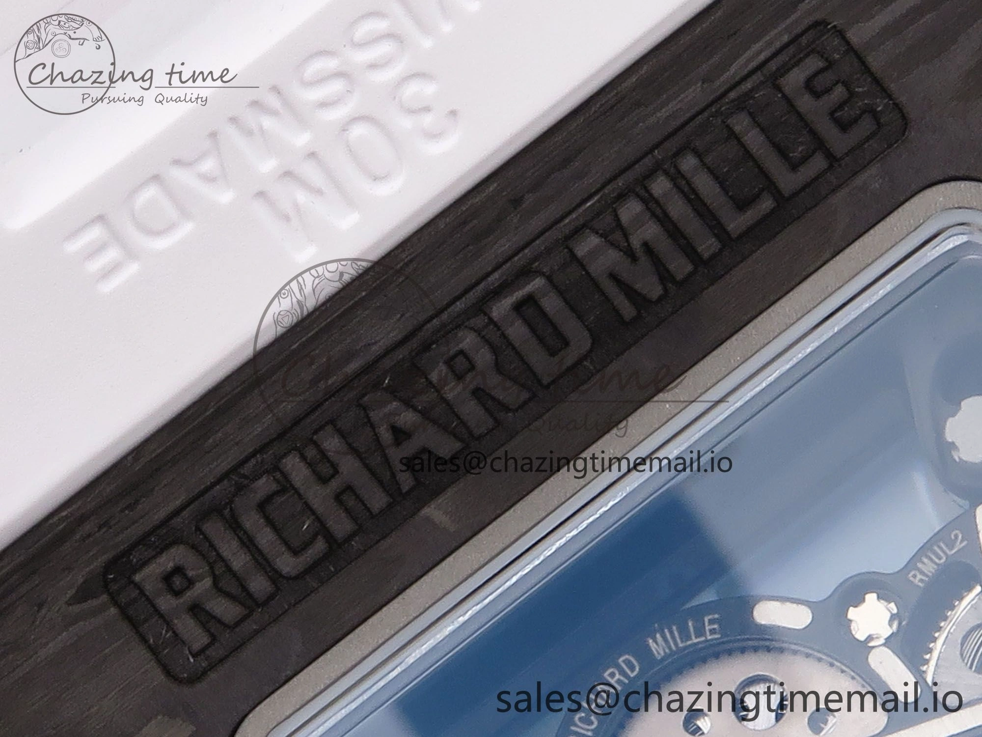 RM055 NTPT YSF 1:1 Best Edition Blue Bezel Blue Crown on White Rubber Strap RMUL2 Super Clone