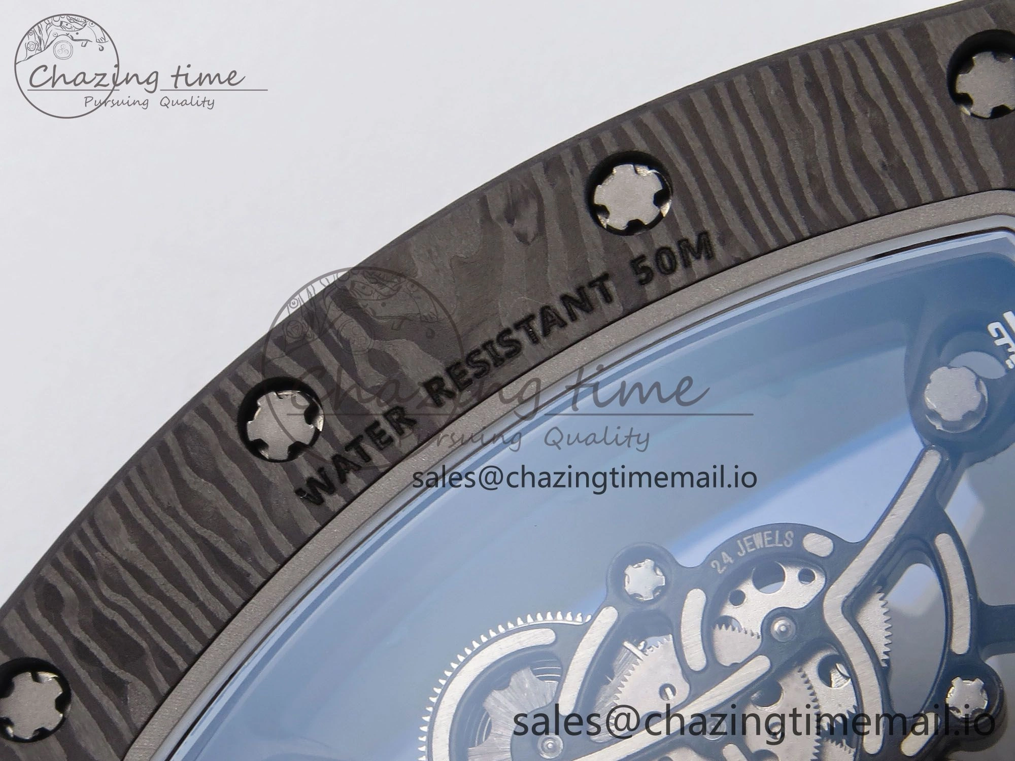 RM055 NTPT YSF 1:1 Best Edition Blue Bezel Blue Crown on White Rubber Strap RMUL2 Super Clone