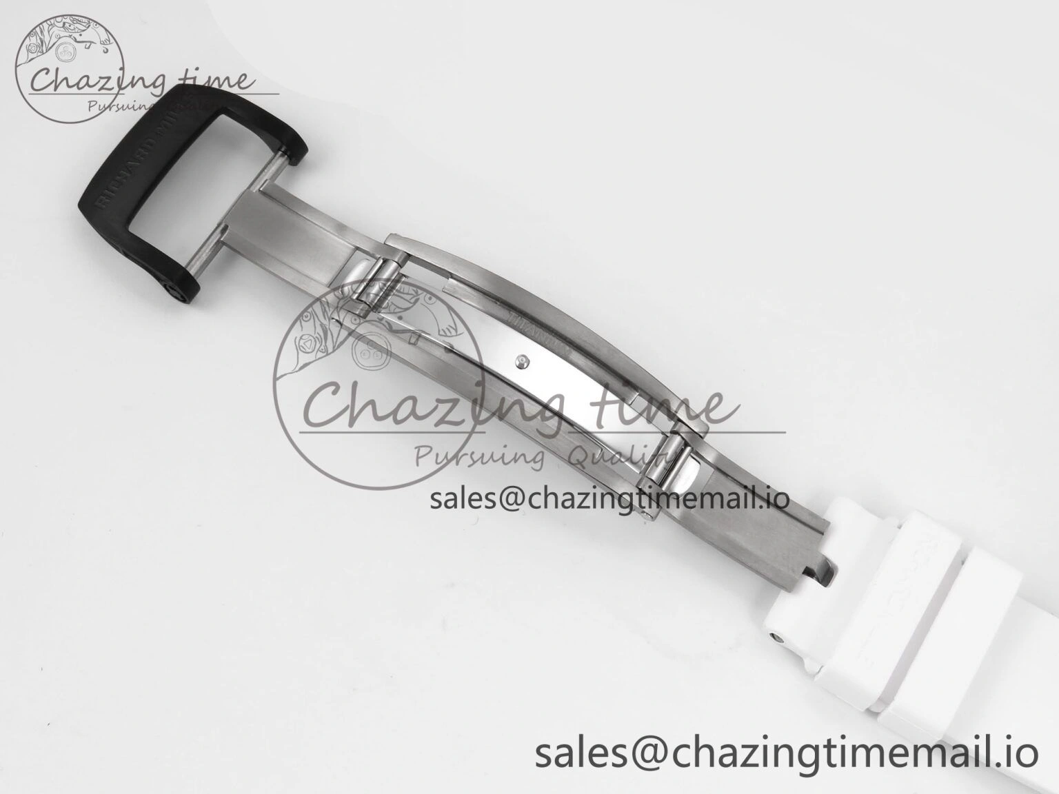 RM055 NTPT YSF 1:1 Best Edition Blue Bezel Blue Crown on White Rubber Strap RMUL2 Super Clone