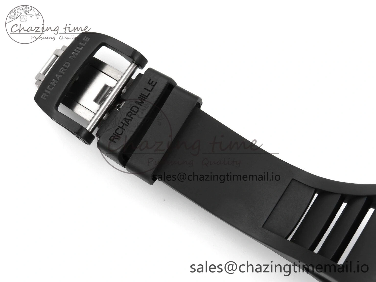 RM055 NTPT YSF 1:1 Best Edition RG Bezel Black Crown on Black Rubber Strap RMUL2 Super Clone