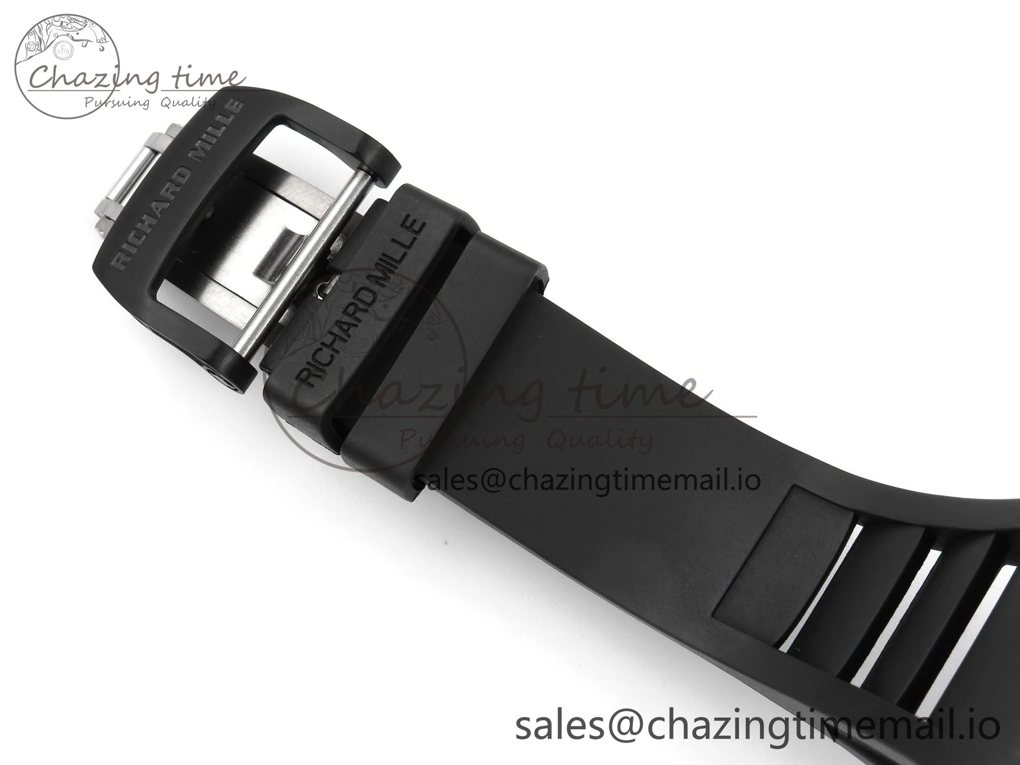 RM055 NTPT YSF 1:1 Best Edition RG Bezel Black Crown on Black Rubber Strap RMUL2 Super Clone