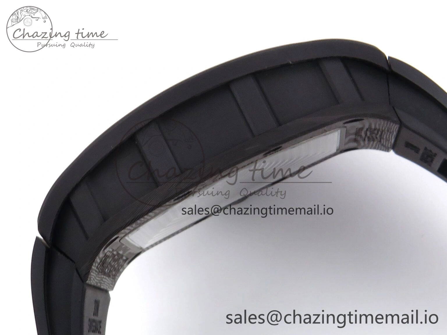 RM055 NTPT YSF 1:1 Best Edition RG Bezel Black Crown on Black Rubber Strap RMUL2 Super Clone