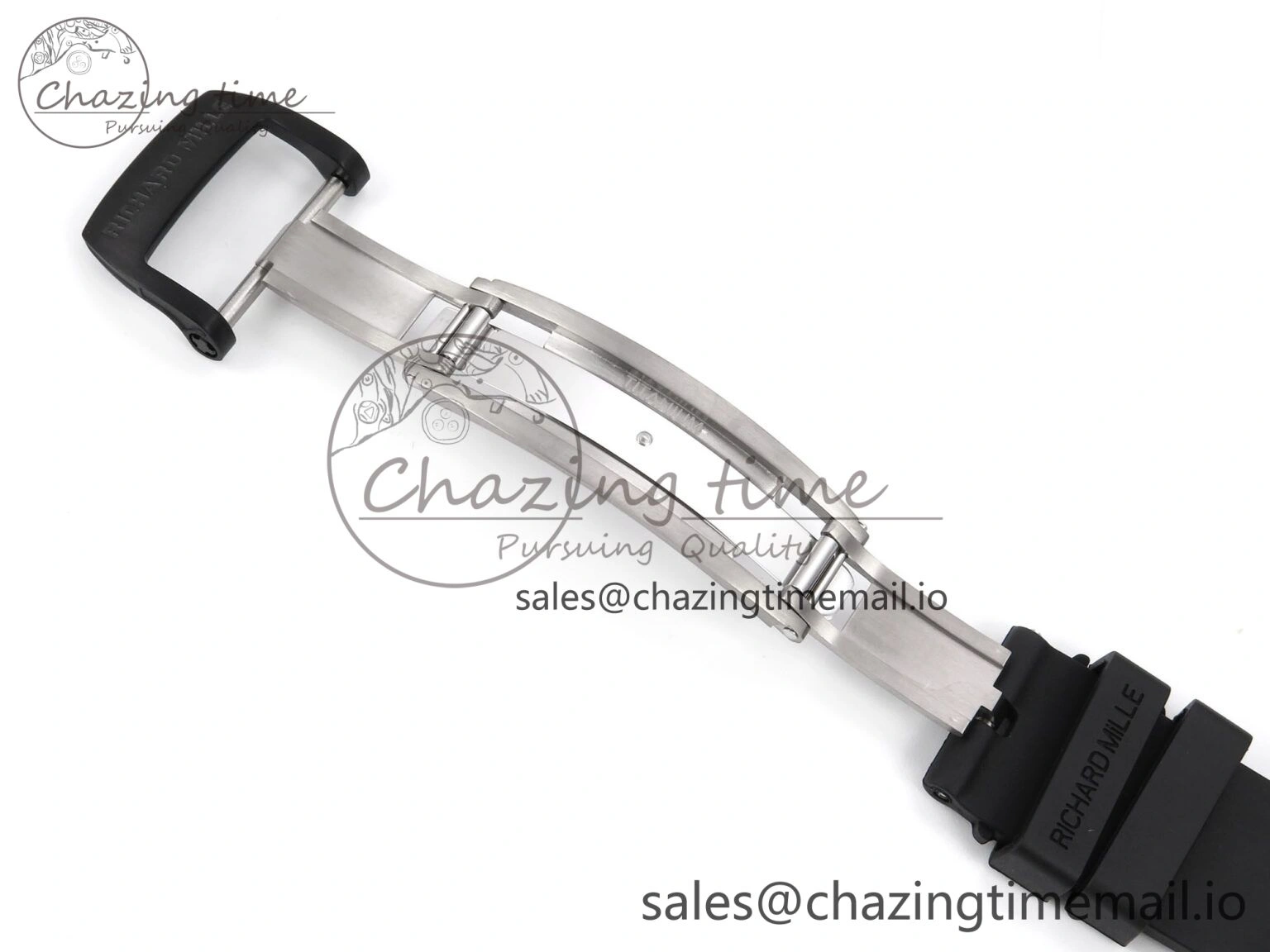 RM055 NTPT YSF 1:1 Best Edition White Bezel White Crown on Black Rubber Strap RMUL2 Super Clone