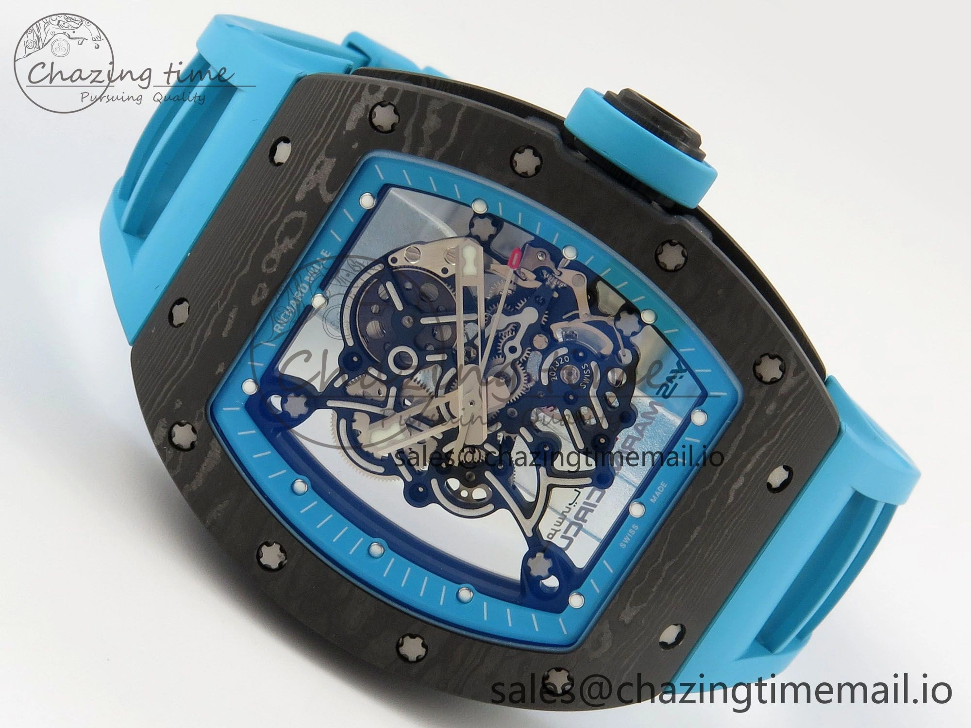 RM055 NTPT Yas Marina Circuit Edition MLF 1:1 Best Edition on Blue Rubber Strap RMUL2 Super Clone