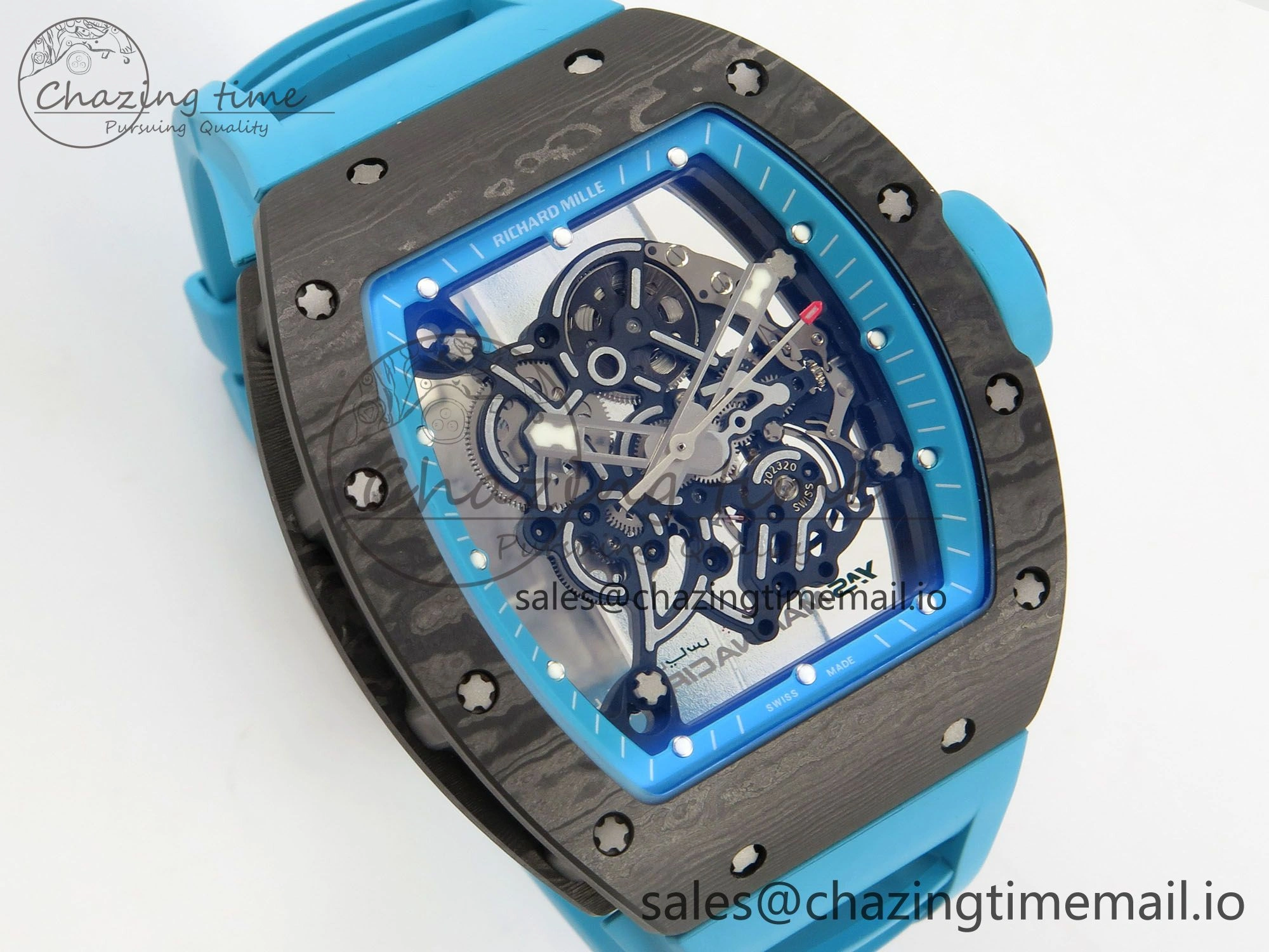 RM055 NTPT Yas Marina Circuit Edition MLF 1:1 Best Edition on Blue Rubber Strap RMUL2 Super Clone