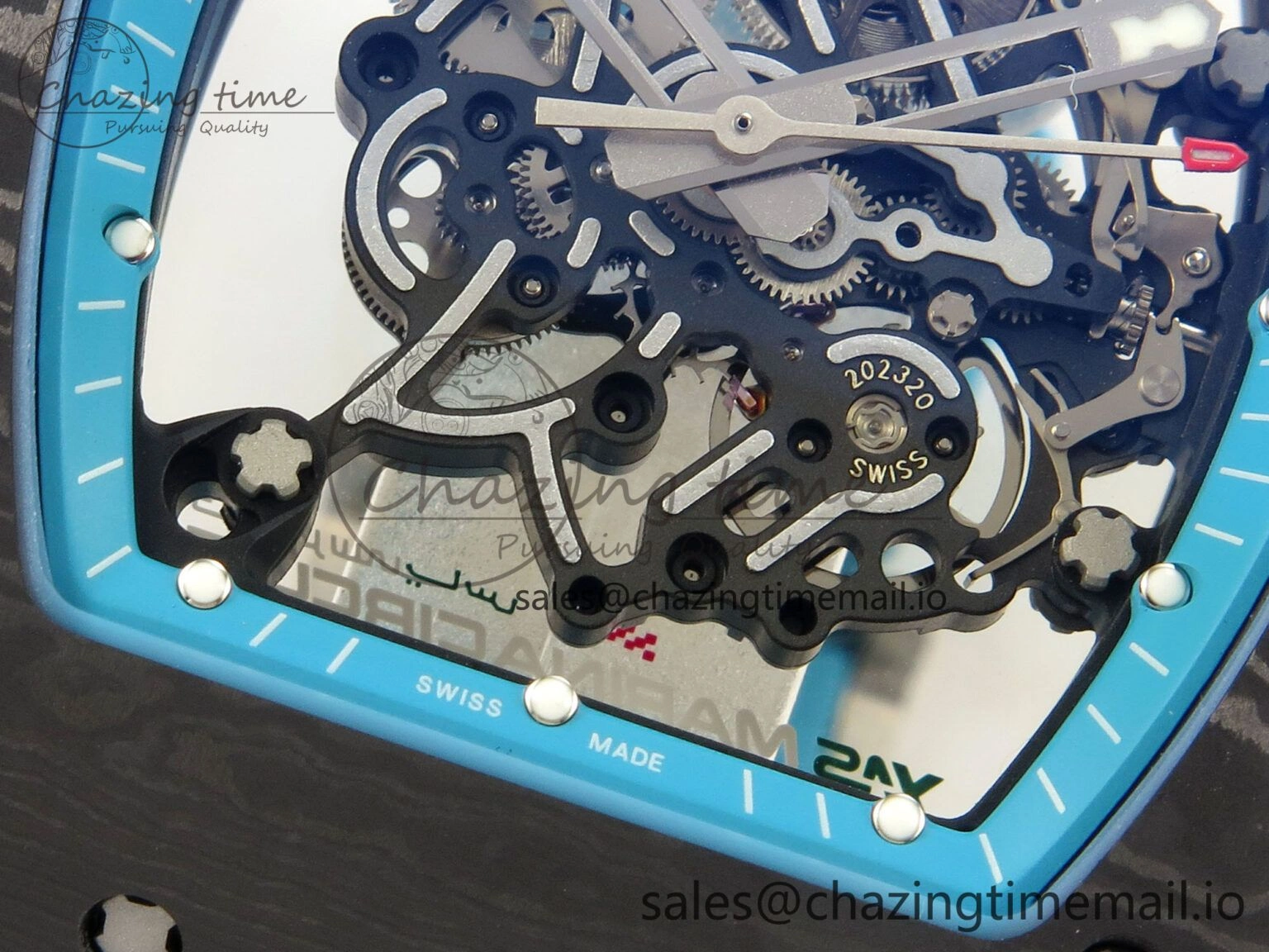 RM055 NTPT Yas Marina Circuit Edition MLF 1:1 Best Edition on Blue Rubber Strap RMUL2 Super Clone