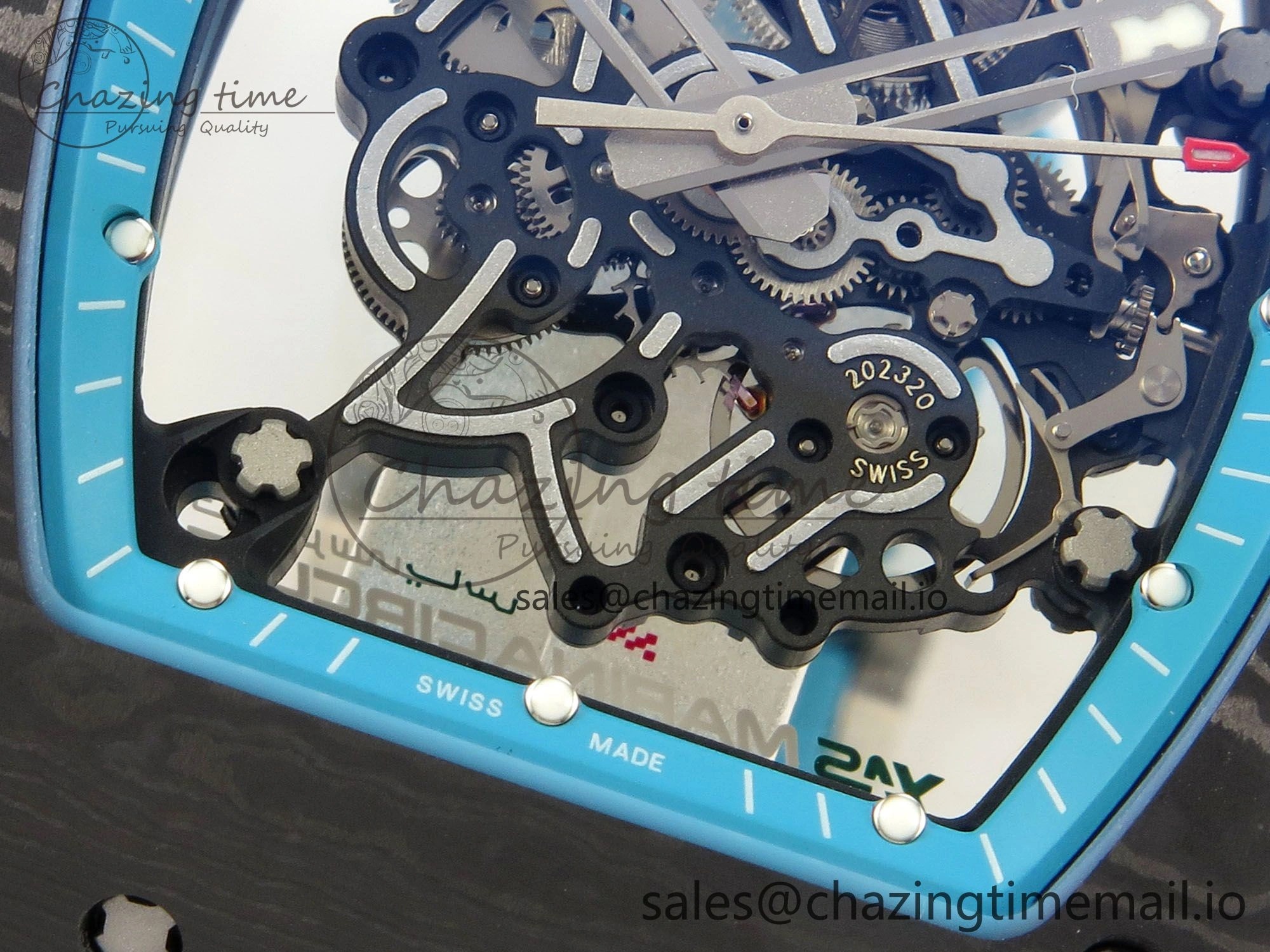 RM055 NTPT Yas Marina Circuit Edition MLF 1:1 Best Edition on Blue Rubber Strap RMUL2 Super Clone