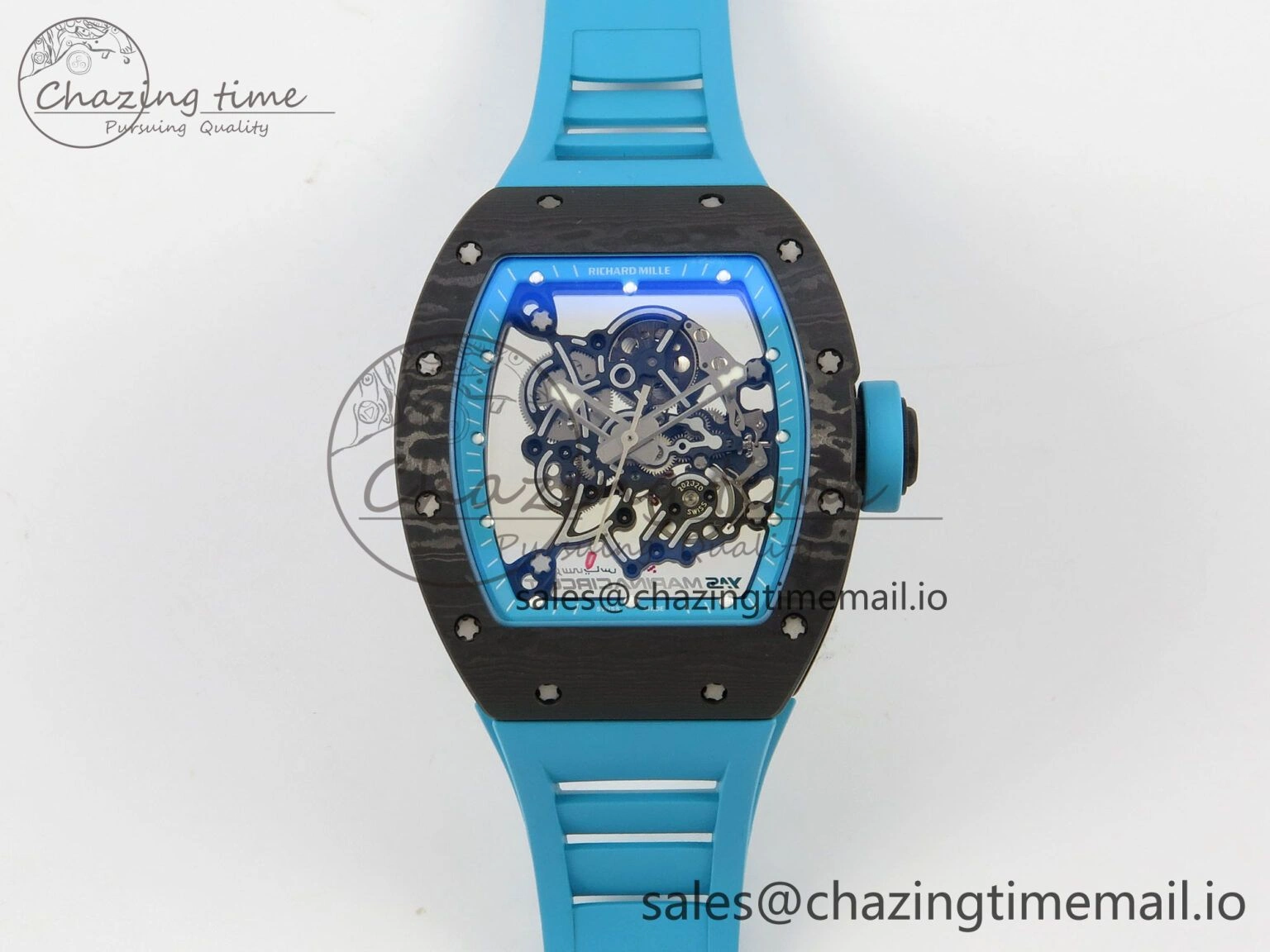 RM055 NTPT Yas Marina Circuit Edition MLF 1:1 Best Edition on Blue Rubber Strap RMUL2 Super Clone