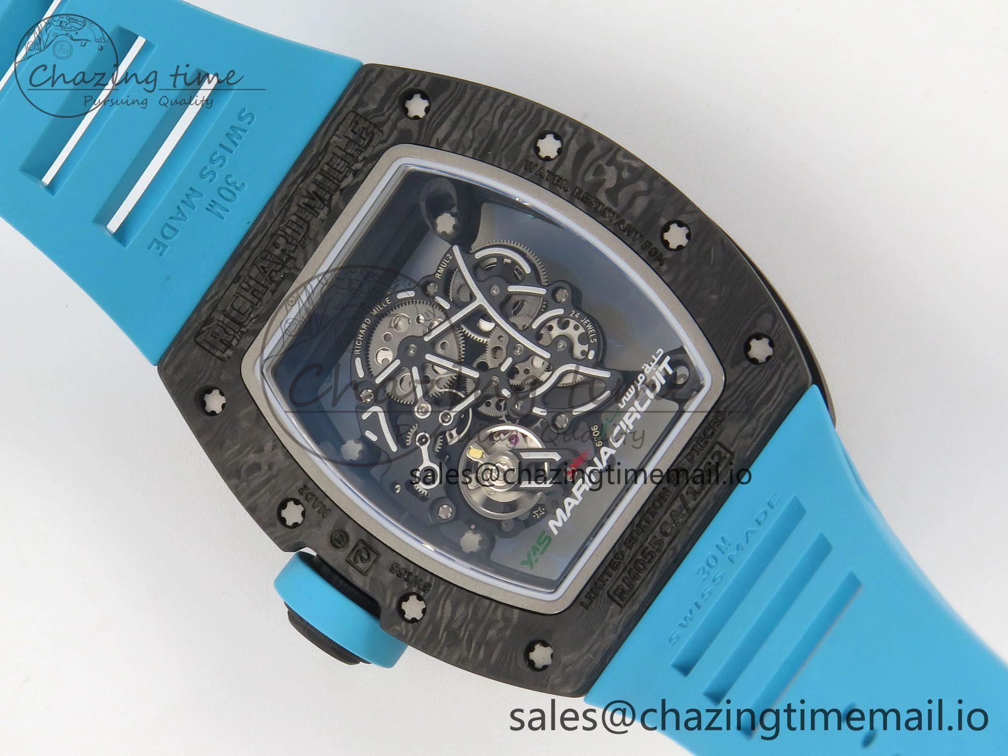 RM055 NTPT Yas Marina Circuit Edition MLF 1:1 Best Edition on Blue Rubber Strap RMUL2 Super Clone